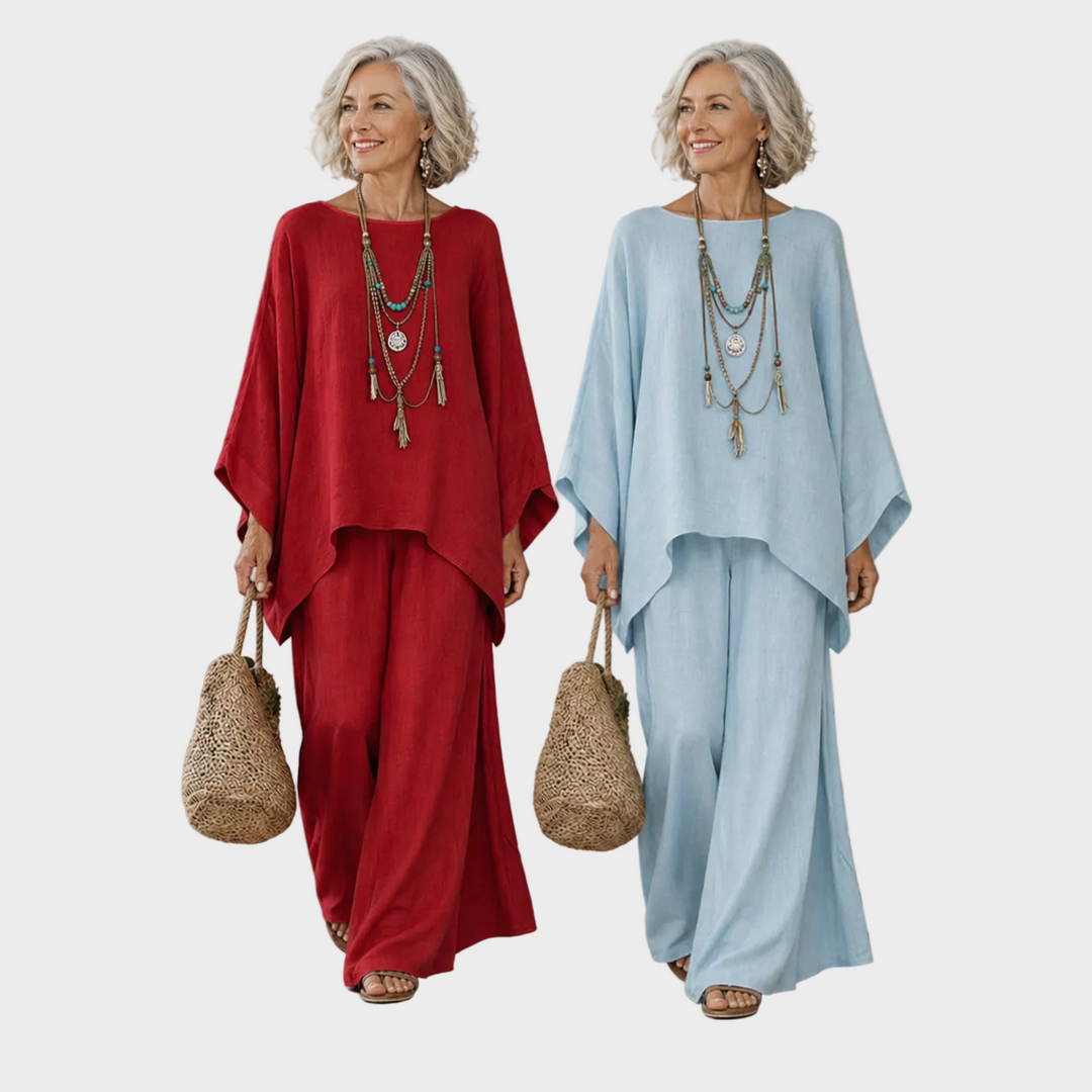Ainat | Elegant Linen Two-Piece Outfit