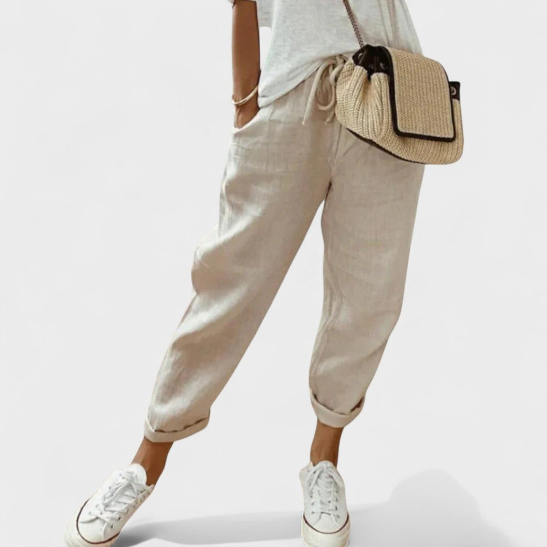 Francisca - Modern and everyday linen trousers