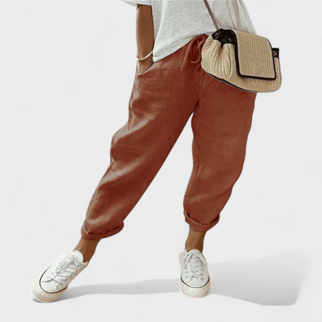 Francisca - Modern and everyday linen trousers