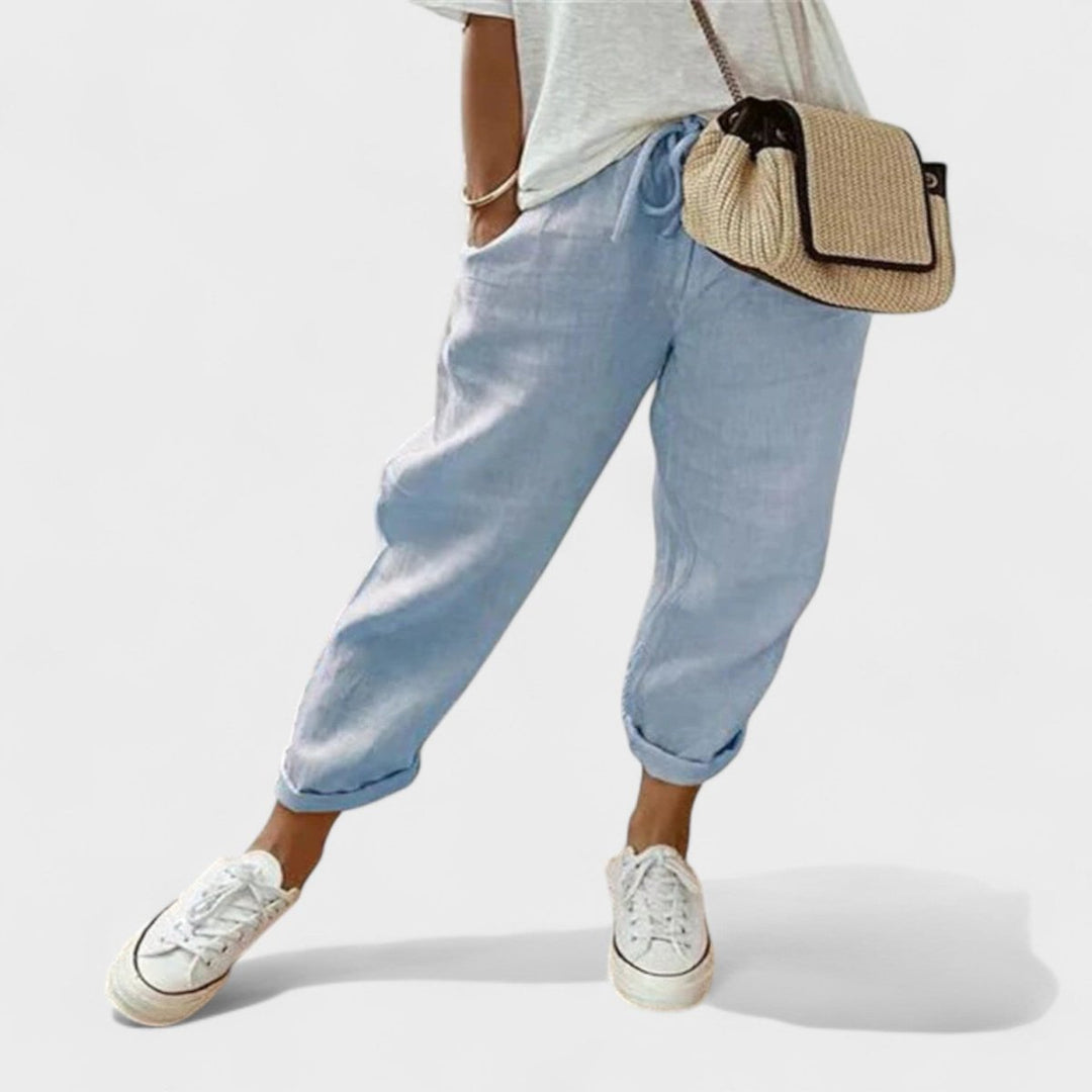 Francisca - Modern and everyday linen trousers