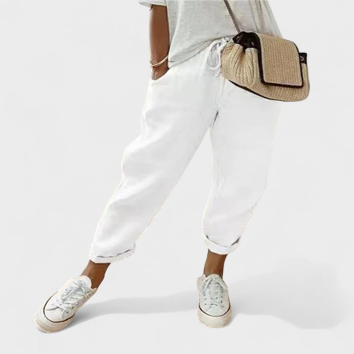 Francisca - Modern and everyday linen trousers