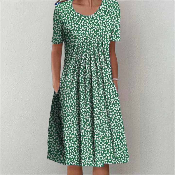Catriona | Elegant Casual Floral Dress with Pockets