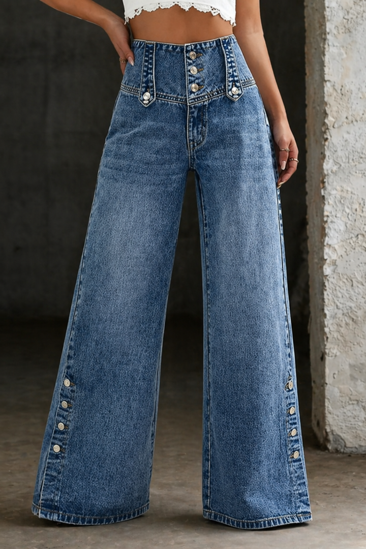 Niamh | High Waist Slit Jeans