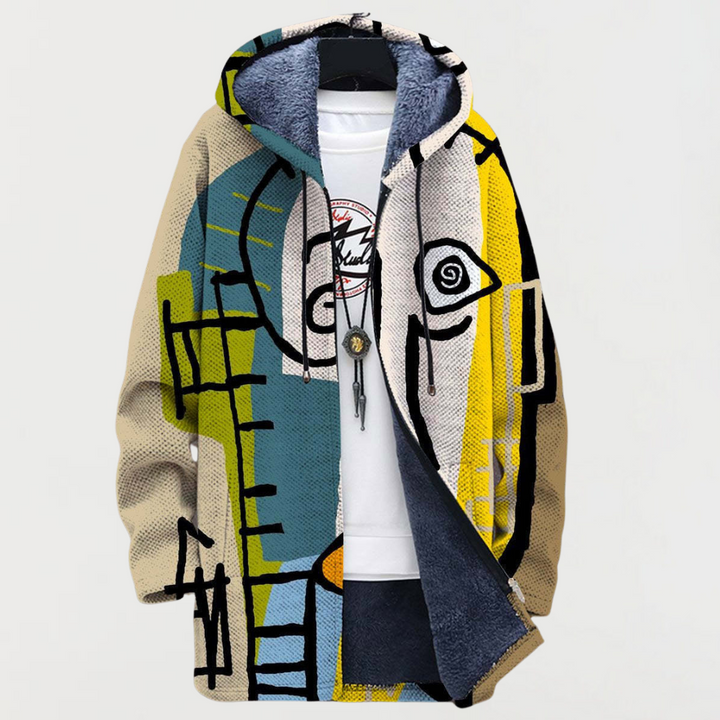 Lóise - Abstract Print Coat