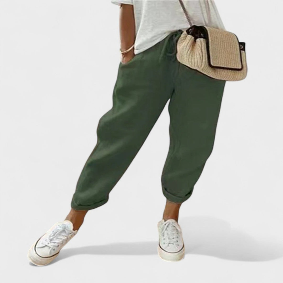 Francisca - Modern and everyday linen trousers