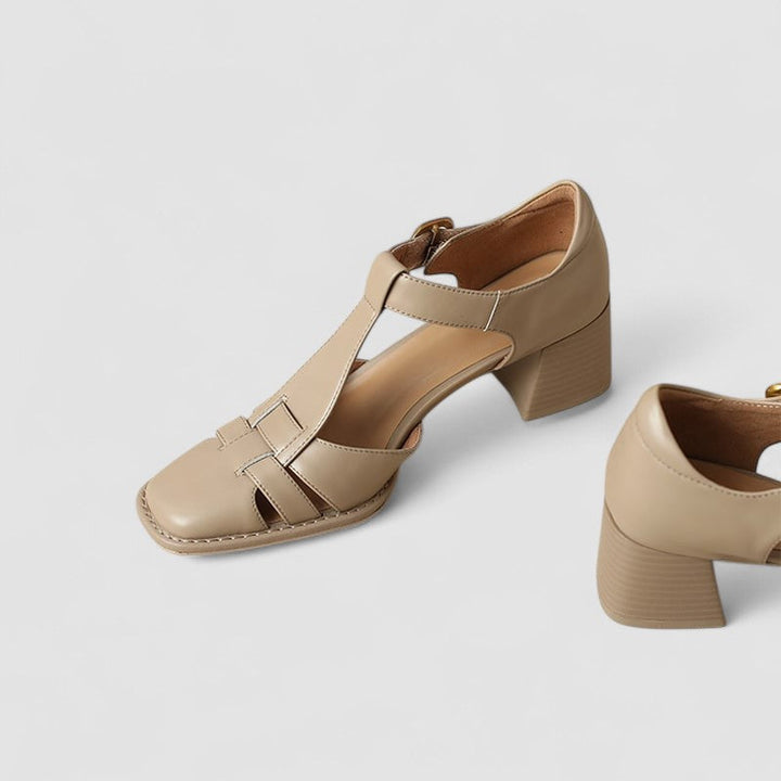 Treasa | Orthopedic T-Strap Block Loafers