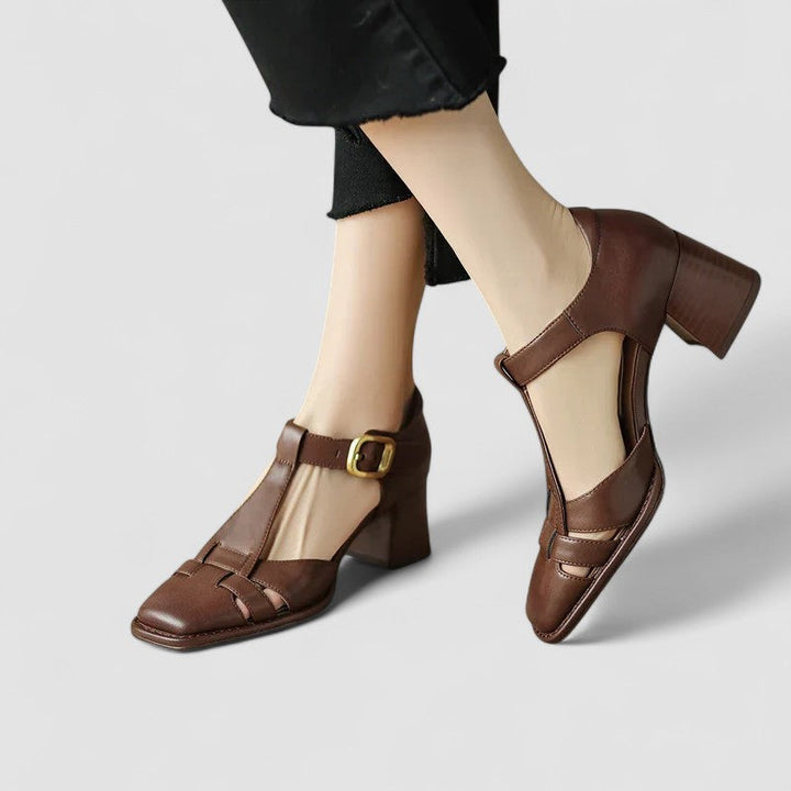 Treasa | Orthopedic T-Strap Block Loafers