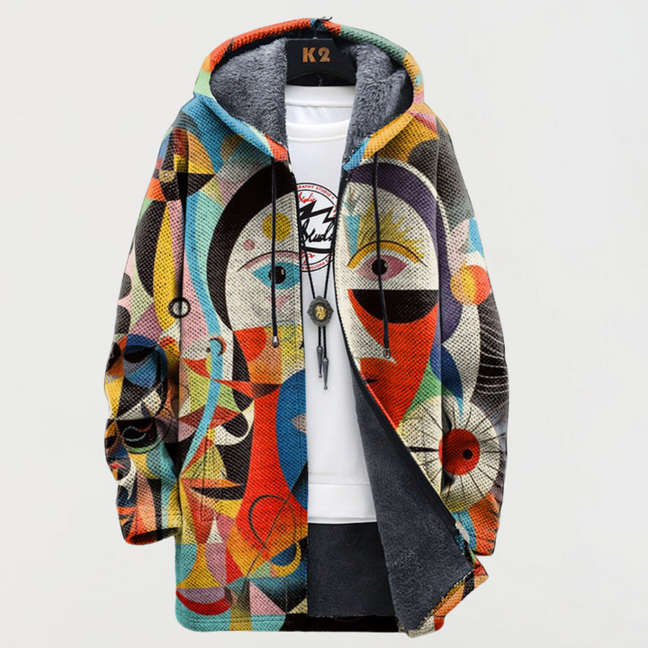 Lóise - Abstract Print Coat