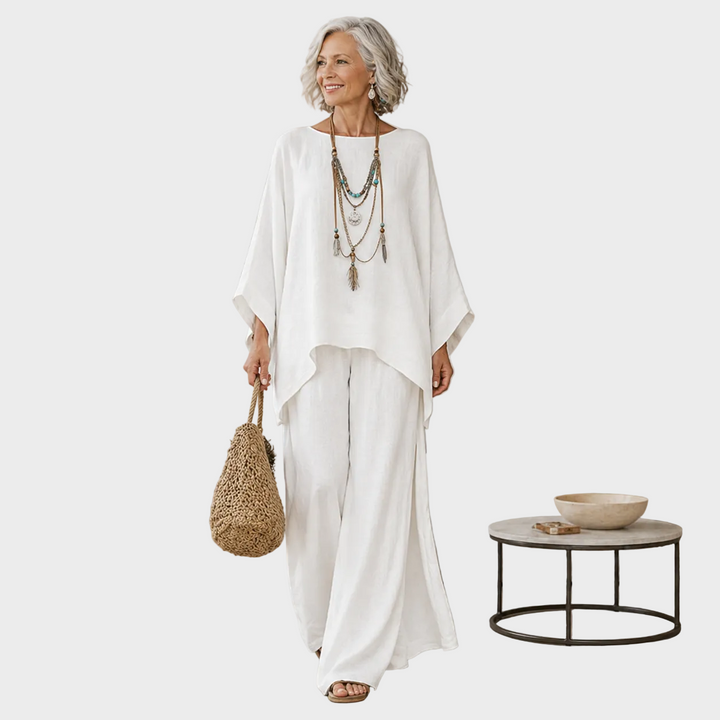 Ainat | Elegant Linen Two-Piece Outfit