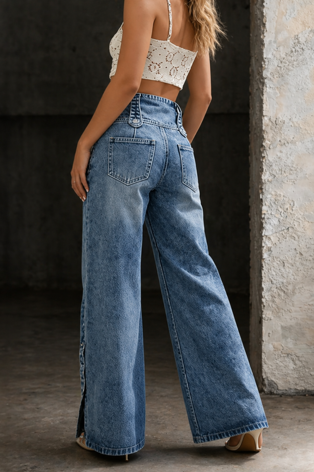 Niamh | High Waist Slit Jeans