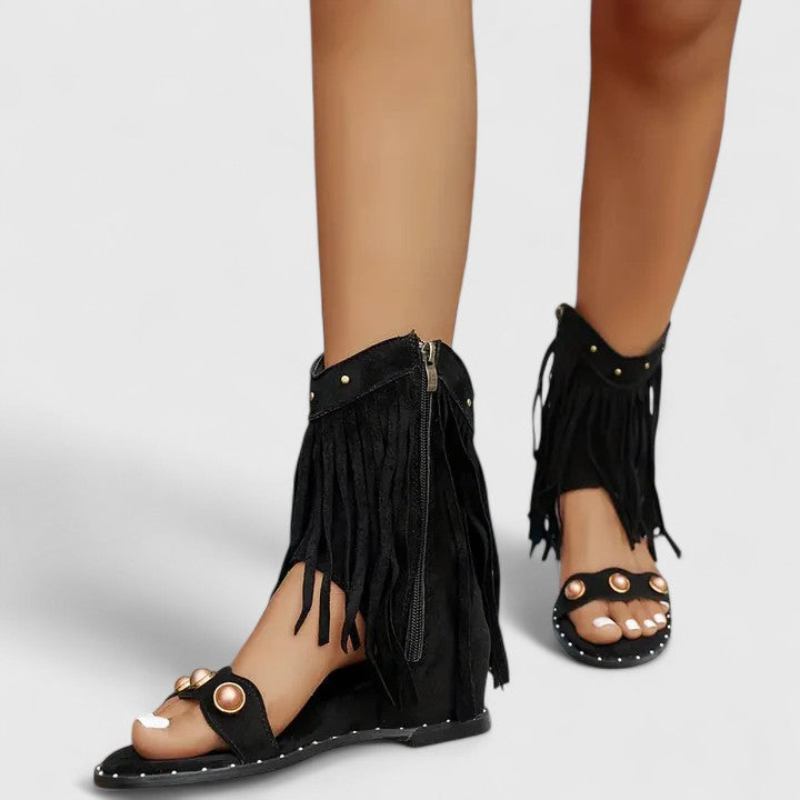 Saoirse | Chic Fringe Sandals