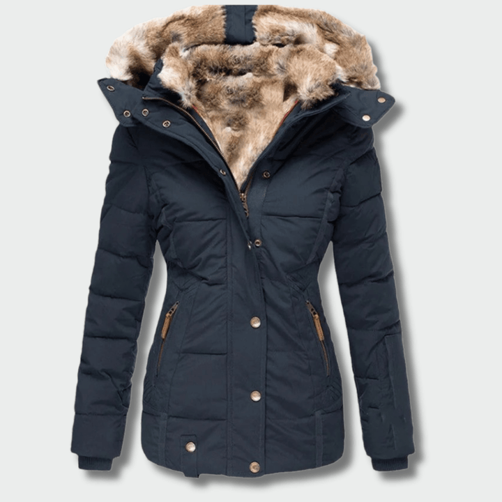Aušra – a warm winter coat with a hood