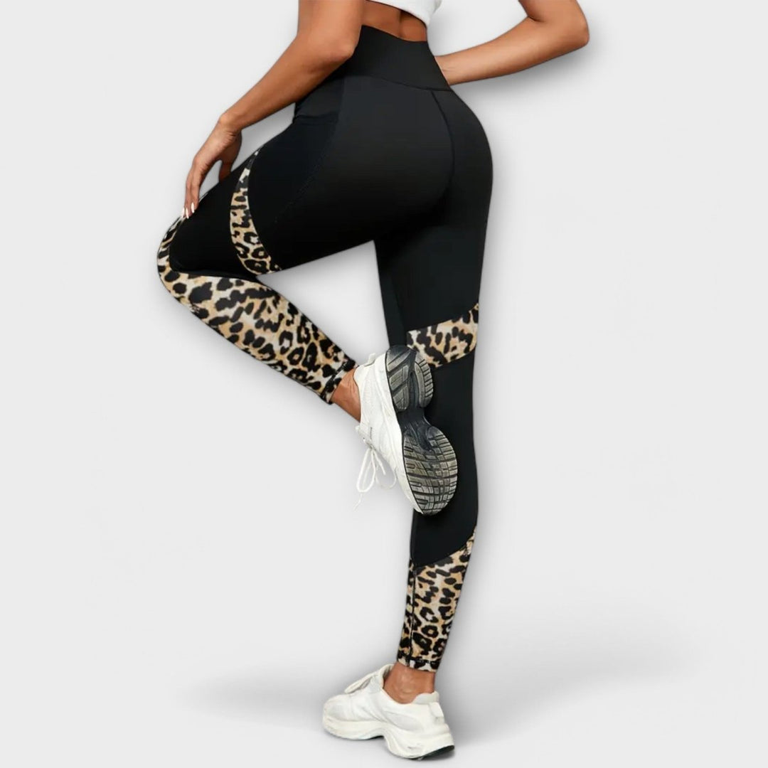 Carmo - High waist leggings in leopard print