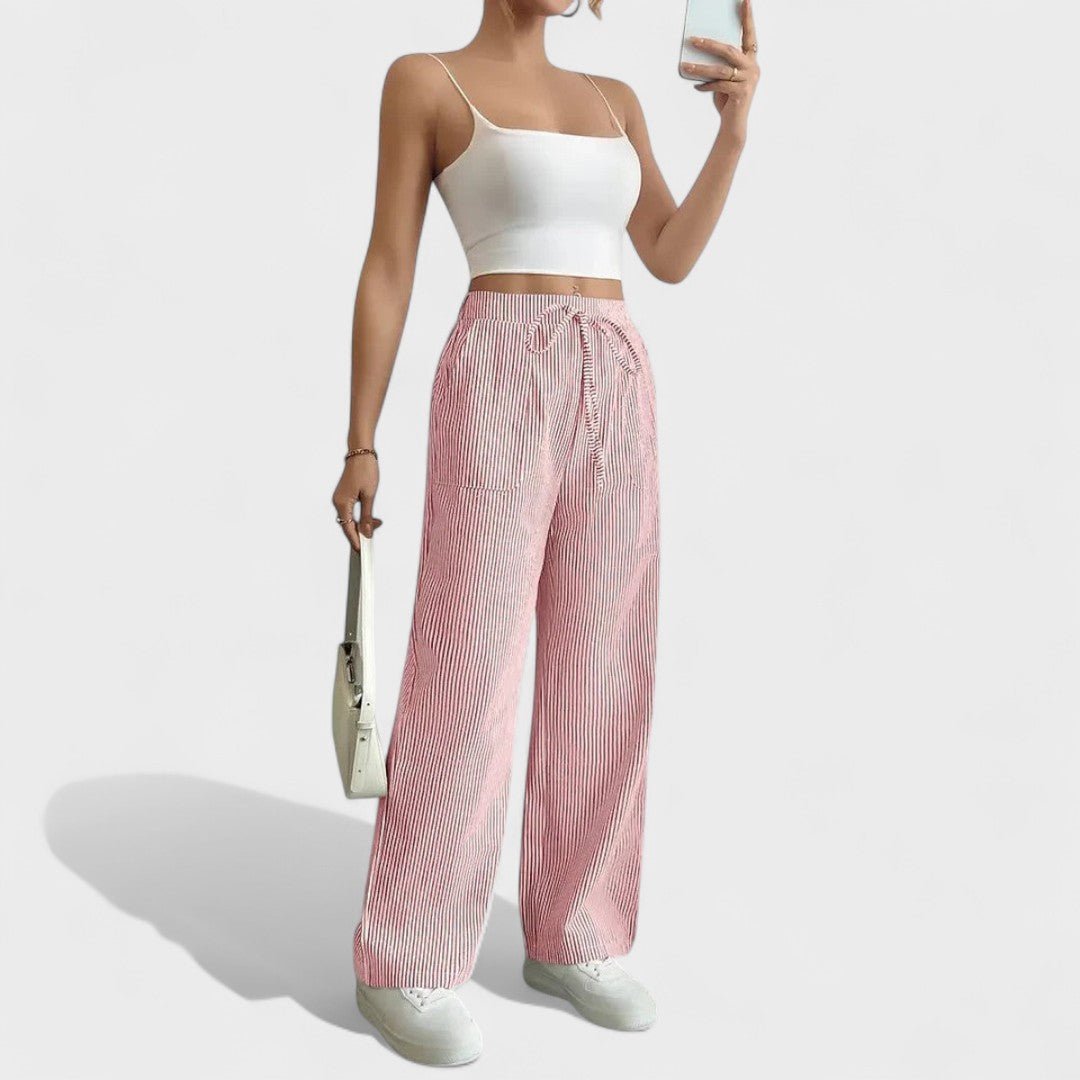 Maria - Comfortable trousers with elegant accents
