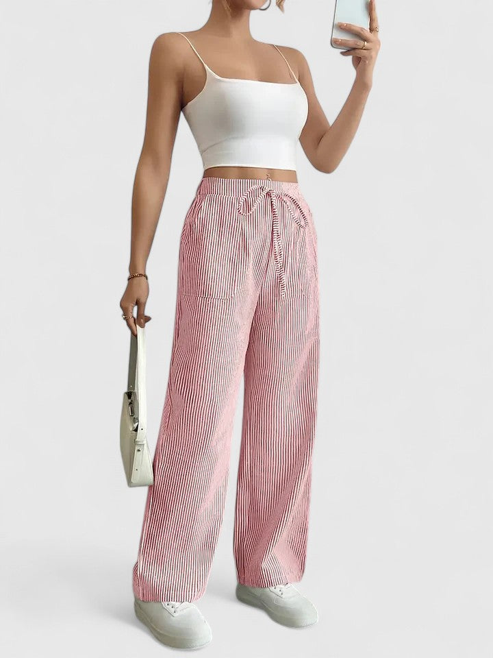 Maria - Comfortable trousers with elegant accents