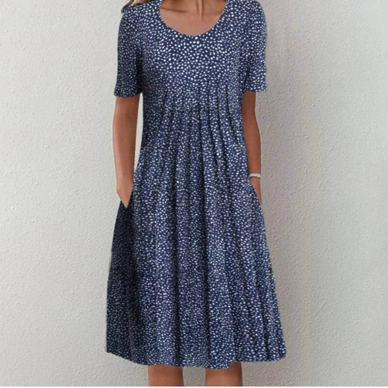 Catriona | Elegant Casual Floral Dress with Pockets