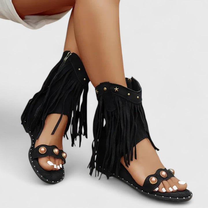 Saoirse | Chic Fringe Sandals