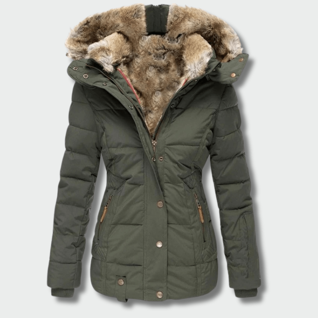 Aušra – a warm winter coat with a hood