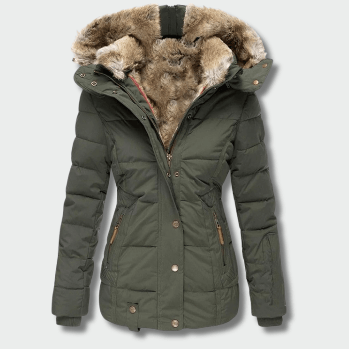 Aušra – a warm winter coat with a hood
