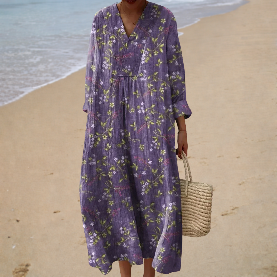 Sadhba | Flattering Printed Summer Dress