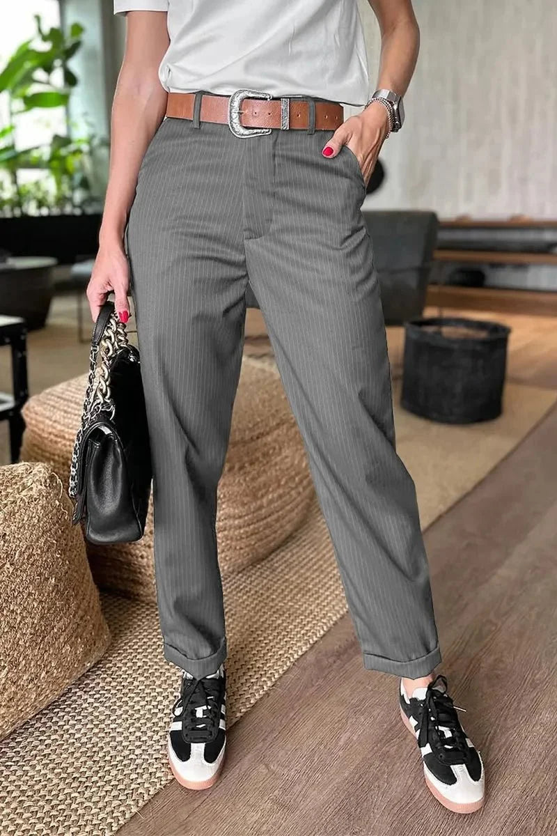 Kotryna - Elegant, figure-enhancing trousers with a belt