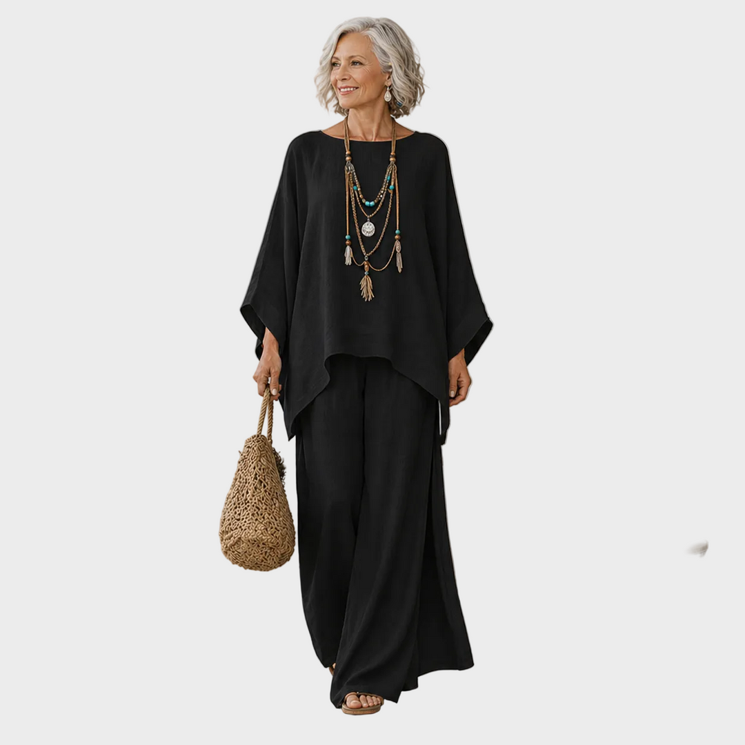 Ainat | Elegant Linen Two-Piece Outfit