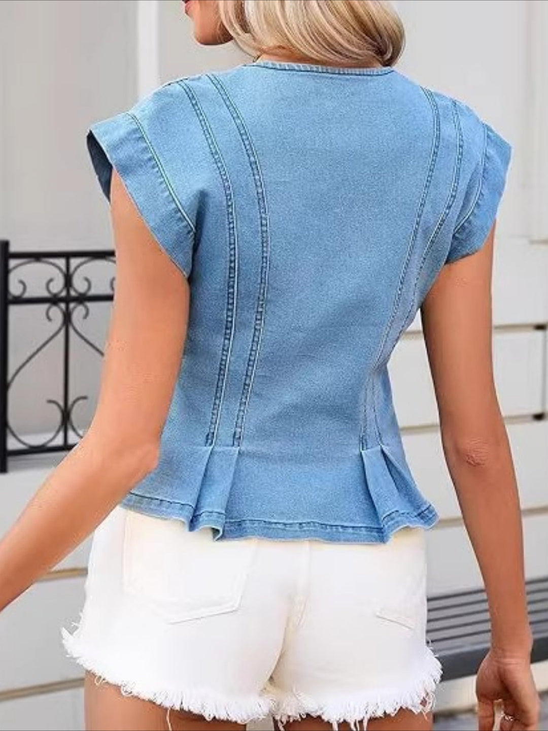Eimear | V-Neck Denim Top