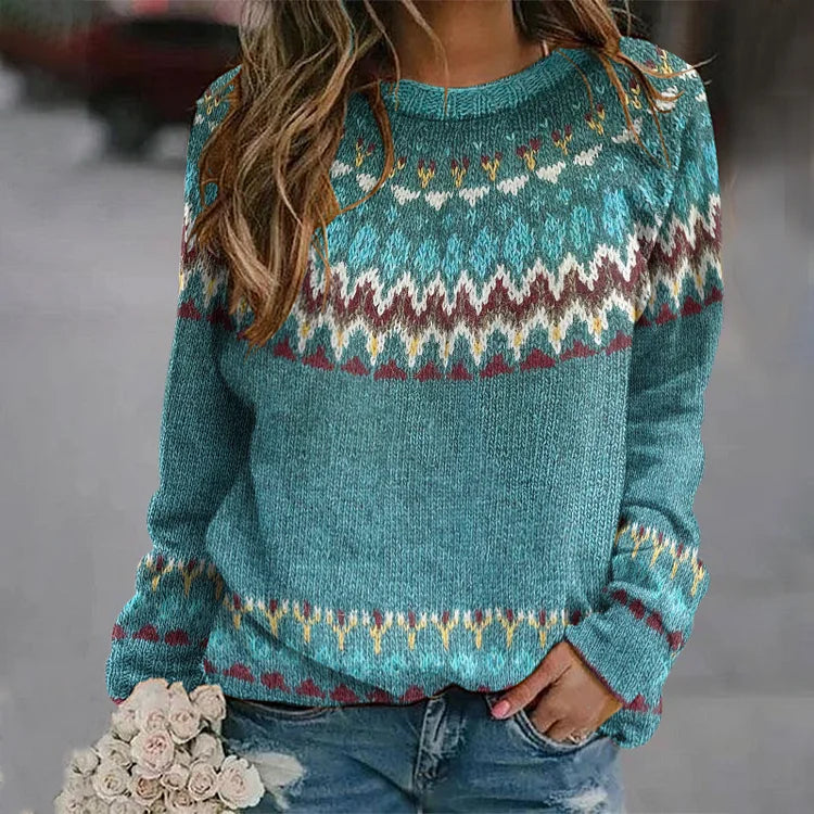 Eimear | Retro Wave Pattern Jumper