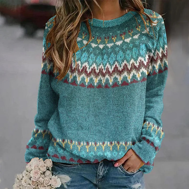 Eimear | Retro Wave Pattern Jumper