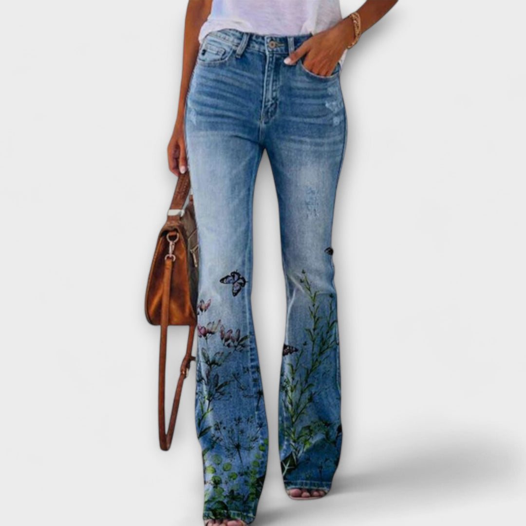 trousers with flowers