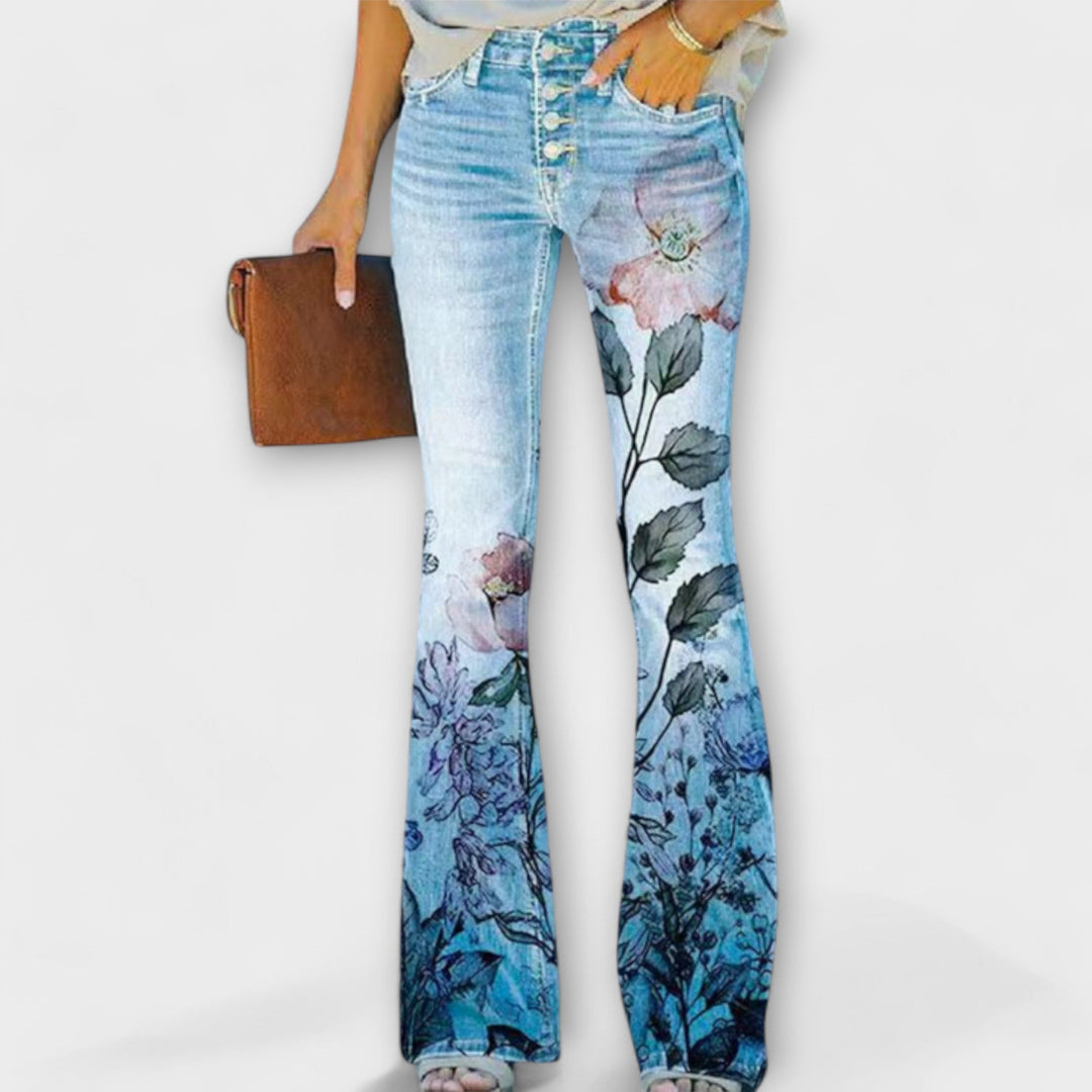 trousers with flowers