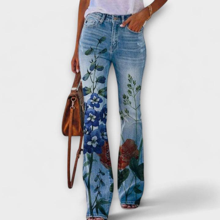trousers with flowers