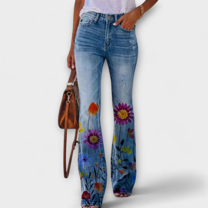 trousers with flowers