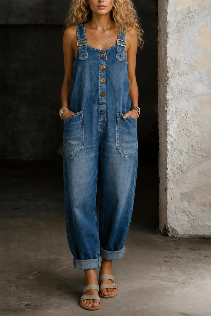 Caoimhe | Denim Overall Jumpsuit