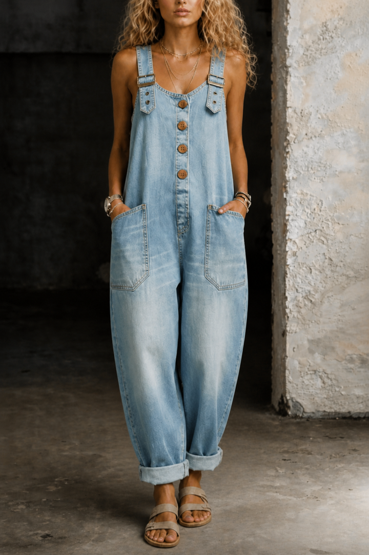Caoimhe | Denim Overall Jumpsuit