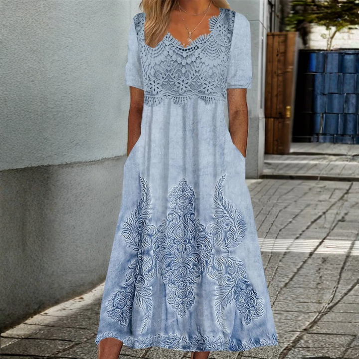 Aoibhe | Elegant Floral Midi Dress