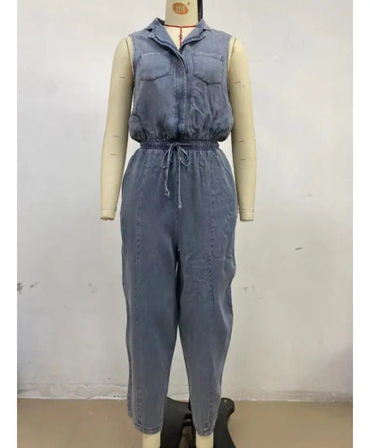 Dearbhla | Sleeveless Denim Jumpsuits