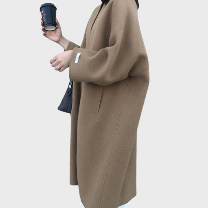 Lucretia | Elegant long woolen coat