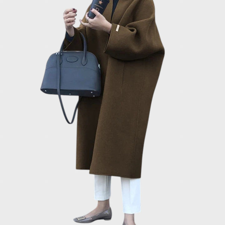 Lucretia | Elegant long woolen coat