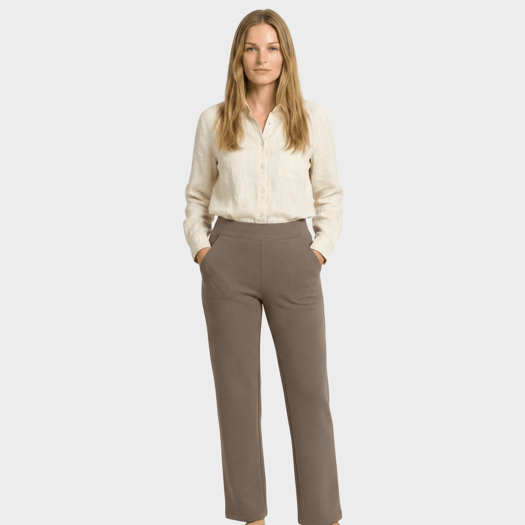 Calista | Women's brown loose trousers