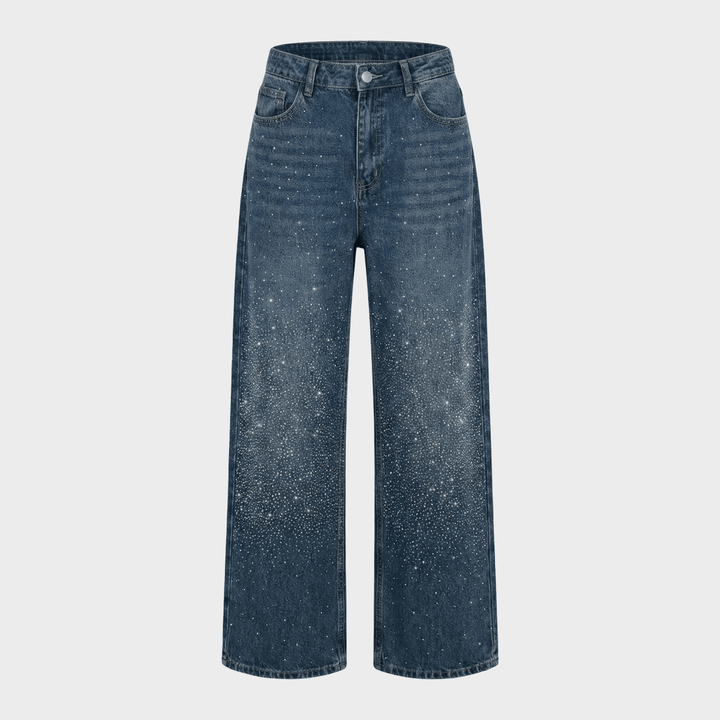 Dariya Cargo Balloon jeans with glitter and stone applications