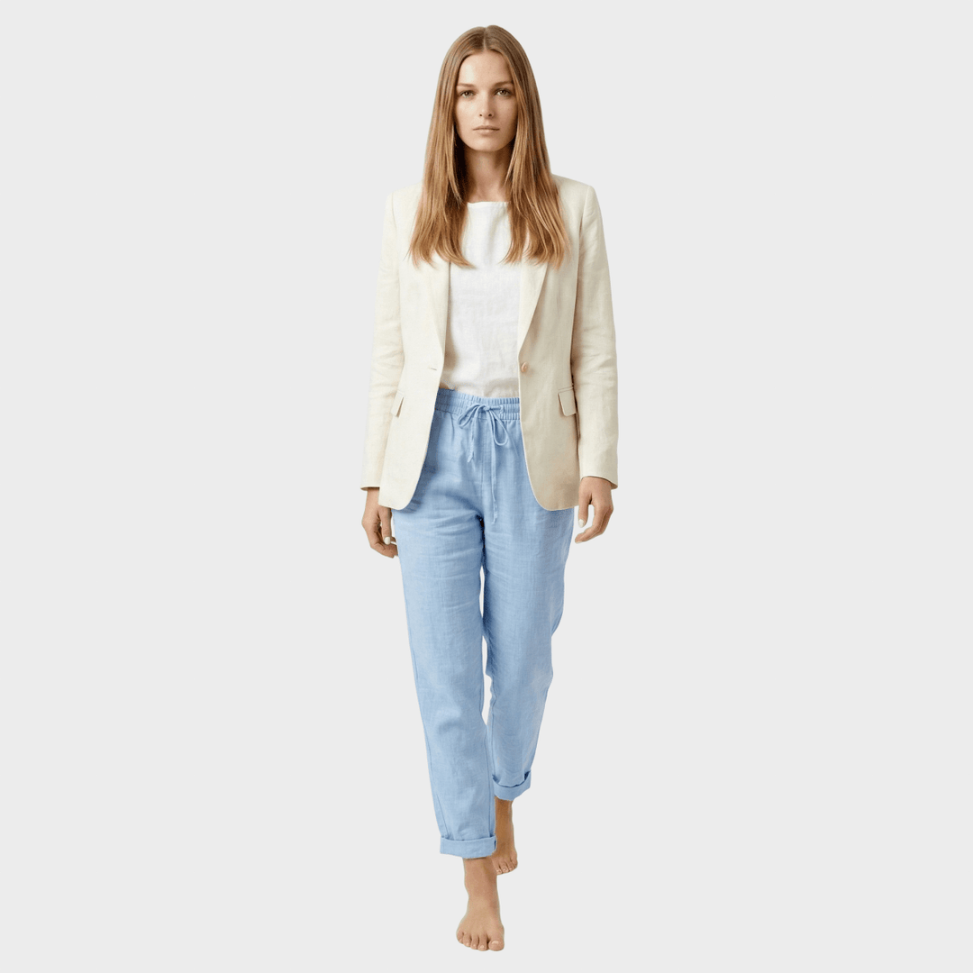 Purple Loose Fit Linen trousers
