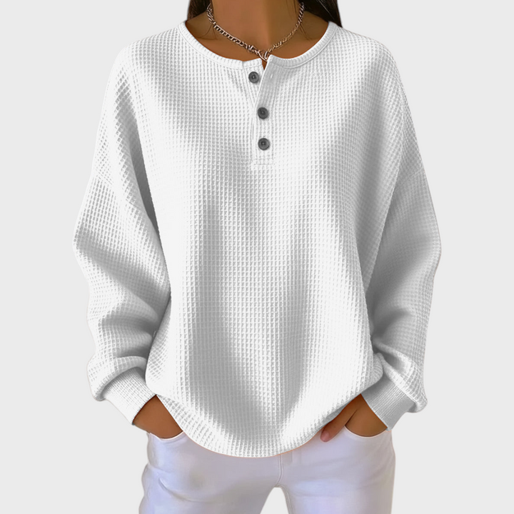 Hélène - Jumper made of soft waffle fabric