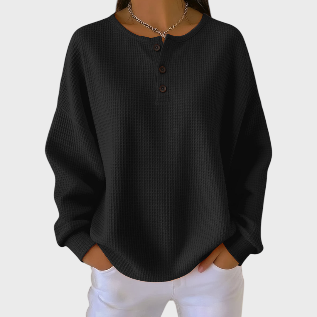 Hélène - Jumper made of soft waffle fabric