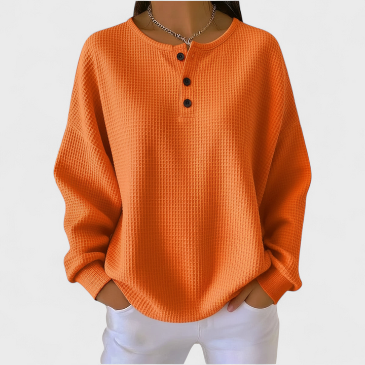 Hélène - Jumper made of soft waffle fabric