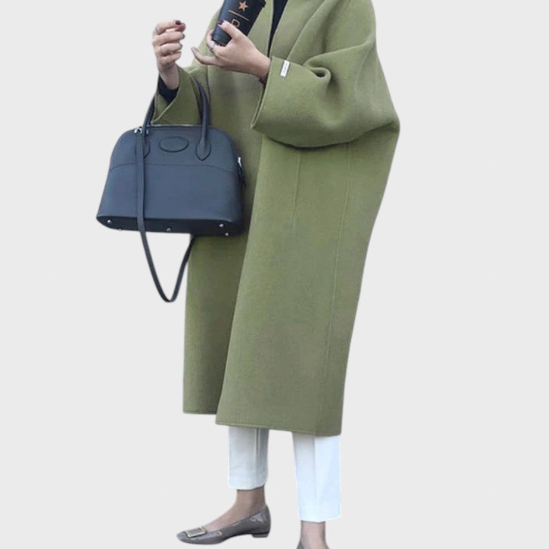 Lucretia | Elegant long woolen coat