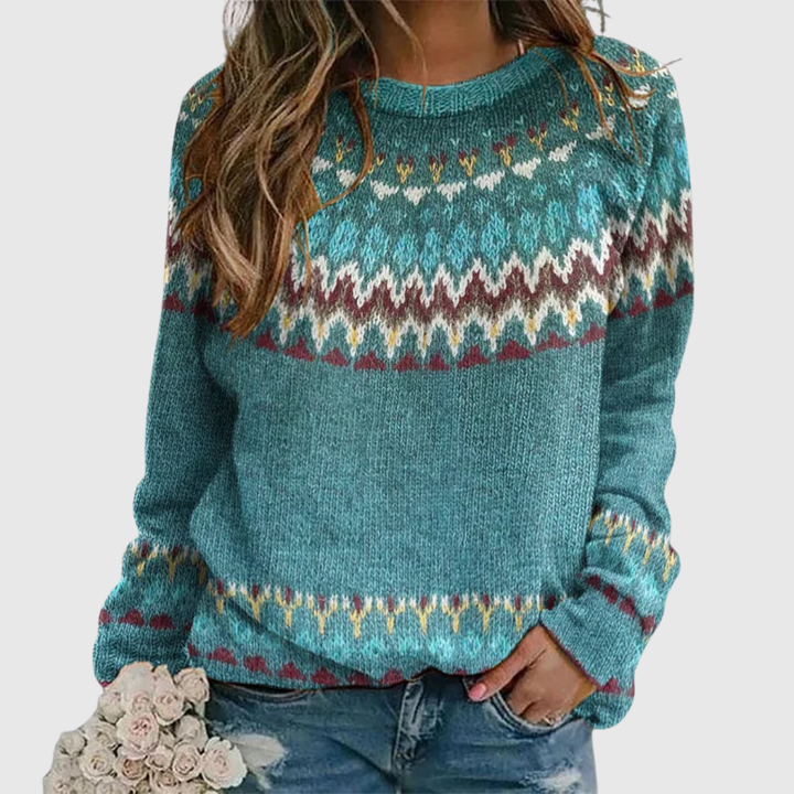 Eimear | Retro Wave Pattern Jumper