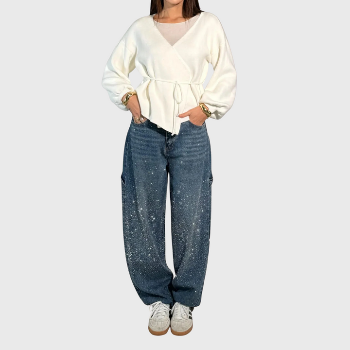 Adelina - Women's balloon carpenter jeans