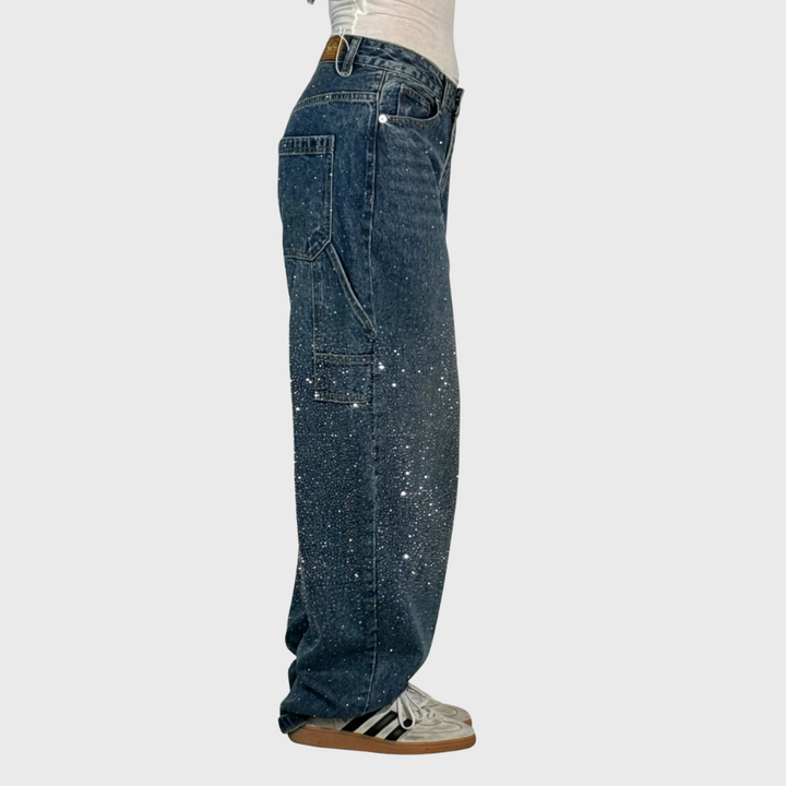 Adelina - Women's balloon carpenter jeans