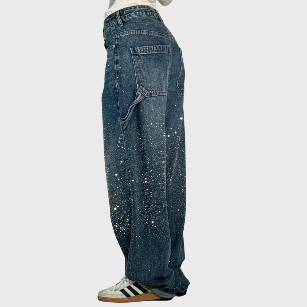 Adelina - Women's balloon carpenter jeans